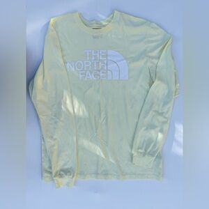 The North Face Long Sleeve Logo Tee - Light Yellow